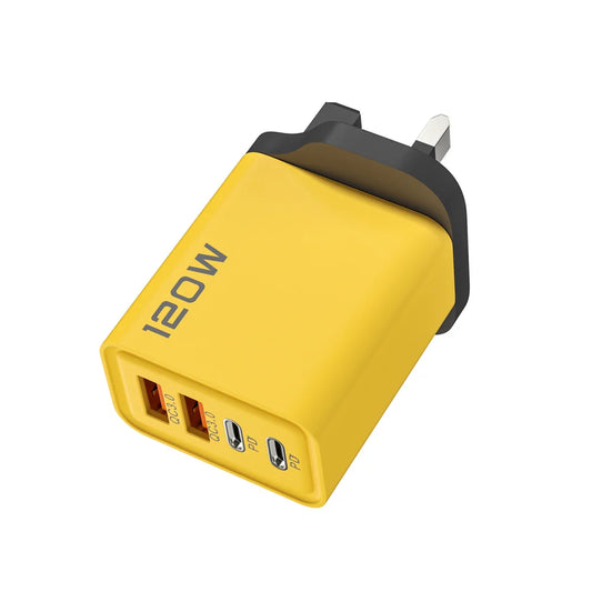 120W 4-Port Fast Wall Charger — USB-C & USB-A